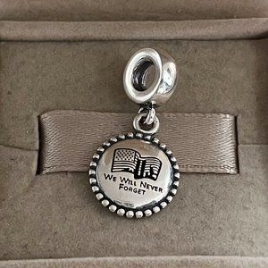 Pandora We Will Never Forget 9/11 Memorial Dangle Charm Pendant